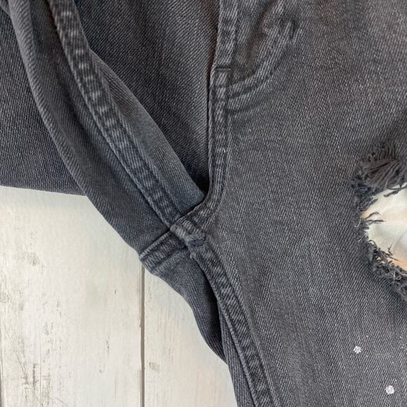 Pacsun Black High Waisted Distressed Stacked Skinny Denim Jeans Size 30 x 30 - Picture 6 of 12